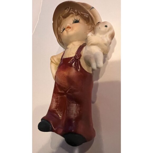 Vintage "Fine Quality Lego" Porcelain Newsboy w/ Puppy 4.5" Hand-Painted Lefton - Picture 3 of 6